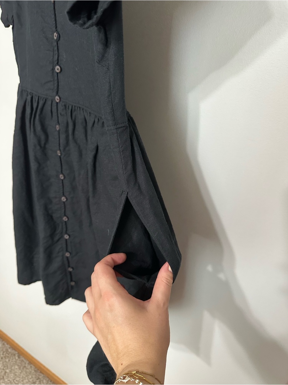 Madewell Linen-Blend Alexandra Button-Front Mini Dress - Picture 6 of 8